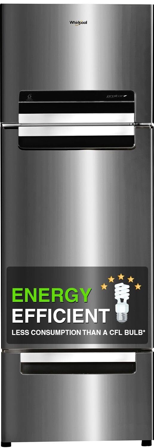 Whirlpool 300 L Frost-Free Triple-Door Refrigerator (FP 343D PROTTON ROY, Steel Onyx, Double Door Refrigerator Space) 