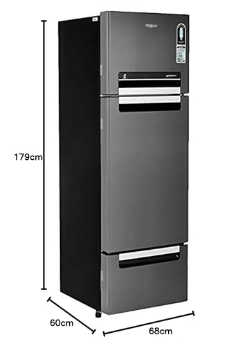 Whirlpool 300 L Frost-Free Triple-Door Refrigerator (FP 343D PROTTON ROY, Steel Onyx, Double Door Refrigerator Space) 