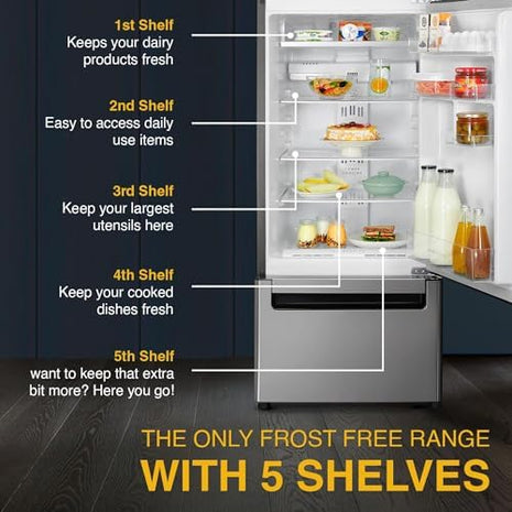 Whirlpool 300 L Frost Free Triple-Door Refrigerator | Zeolite Technology | Microblock Technology [FP 353D PROTTON ROY ALPHA STEEL (N), Up to 44% Reduction in Cold Air Loss*] 
