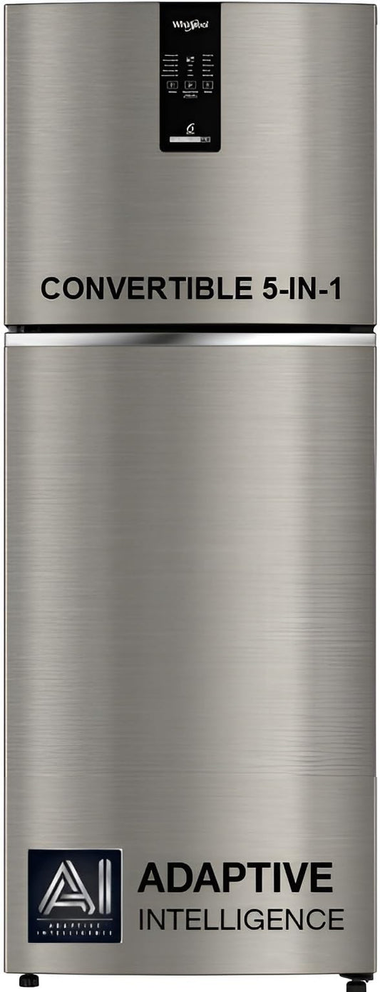 Whirlpool 308 L 3 Star Convertible Frost Free inverter Double Door Refrigerator (IF INV 355 TITAN STEEL(3S) CONV-TL) 