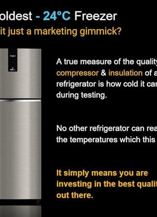 Whirlpool 308 L 3 Star Convertible Frost Free inverter Double Door Refrigerator (IF INV 355 TITAN STEEL(3S) CONV-TL) 