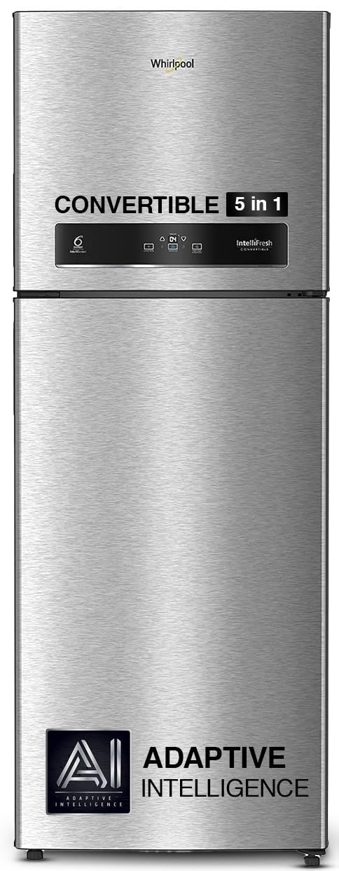 Whirlpool 431 L 2 Star IntelliFresh Convertible Inverter Frost Free Double Door Refrigerator (IF INV CNV 480 ALPHA STEEL-Z, 2S, 2023 Model)