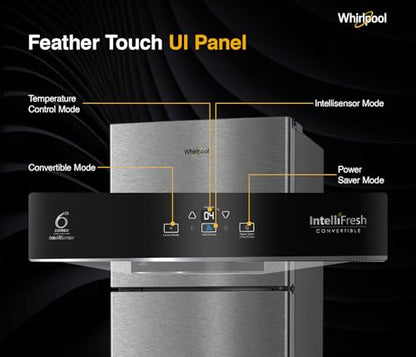 Whirlpool 431 L 2 Star IntelliFresh Convertible Inverter Frost Free Double Door Refrigerator (IF INV CNV 480 ALPHA STEEL-Z, 2S, 2023 Model) 