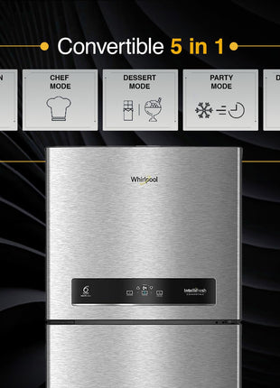 Whirlpool 431 L 2 Star IntelliFresh Convertible Inverter Frost Free Double Door Refrigerator (IF INV CNV 480 ALPHA STEEL-Z, 2S, 2023 Model) 