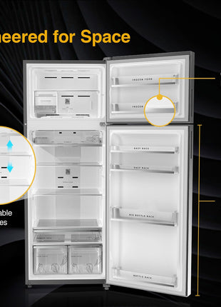 Whirlpool 431 L 2 Star IntelliFresh Convertible Inverter Frost Free Double Door Refrigerator (IF INV CNV 480 ALPHA STEEL-Z, 2S, 2023 Model) 