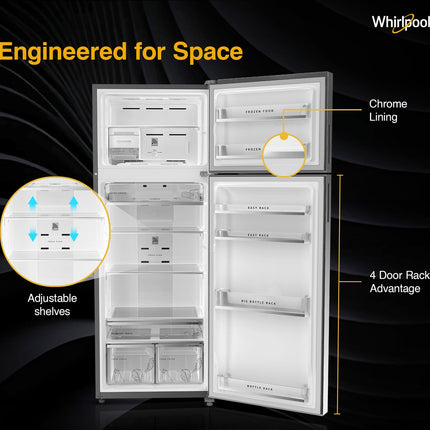 Whirlpool 431 L 2 Star IntelliFresh Convertible Inverter Frost Free Double Door Refrigerator (IF INV CNV 480 ALPHA STEEL-Z, 2S, 2023 Model) 