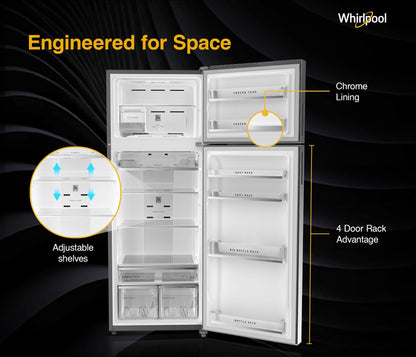 Whirlpool 431 L 2 Star IntelliFresh Convertible Inverter Frost Free Double Door Refrigerator (IF INV CNV 480 ALPHA STEEL-Z, 2S, 2023 Model) 