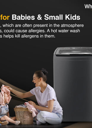 Whirlpool 6.5 Kg 5 Star MAGIC CLEAN PRO Fully Automatic Top Load Washing Machine (MAGIC CLEAN PRO 6.5 (H) GREY 5YMW with In-Built Heater) 