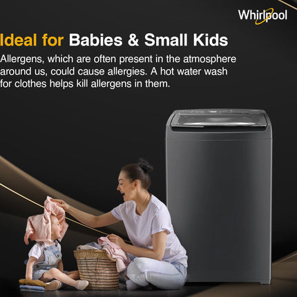Whirlpool 6.5 Kg 5 Star MAGIC CLEAN PRO Fully Automatic Top Load Washing Machine (MAGIC CLEAN PRO 6.5 (H) GREY 5YMW with In-Built Heater) 