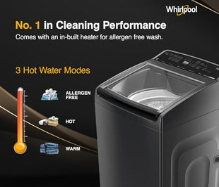Whirlpool 6.5 Kg 5 Star MAGIC CLEAN PRO Fully Automatic Top Load Washing Machine (MAGIC CLEAN PRO 6.5 (H) GREY 5YMW with In-Built Heater) 