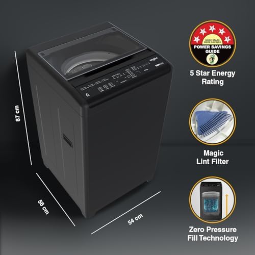 Whirlpool 6 kg Magic Clean 5 Star and Digital Display Fully Automatic Top Load Washing Machine Grey (MAGIC CLEAN 6.0 GENX GREY 5YrMW 