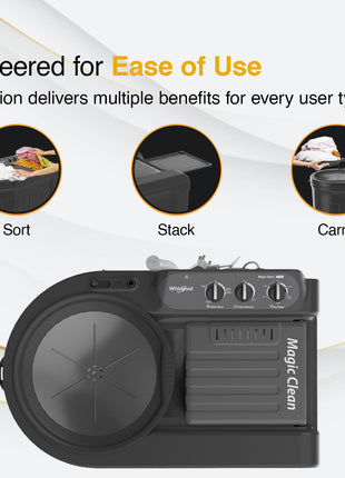 Whirlpool 7.0 Kg 5 Star MAGIC CLEAN Semi-Automatic Top Loading Washing Machine (MAGIC CLEAN RYL SRS 7.0 GREY DAZZLE (5YR), 4 Year Comprehensive Warranty, 1400 RPM Motor, 5 Year Motor Warranty) 