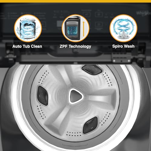 Whirlpool 7.5 Kg 5 Star StainWash Royal Plus Fully Automatic Top Load Washing Machine (SW ROYAL PLUS 7.5 (H) GREY 10YMW with In-Built Heater) 