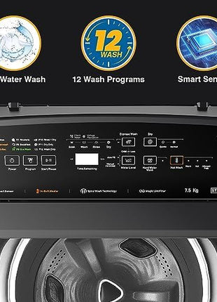 Whirlpool 7.5 Kg 5 Star Stainwash Pro Fully Automatic Top Load Washing Machine (Stainwash Pro H 7.5 Kg 5 Star with In-Built Heater) 