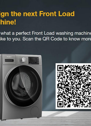 Whirlpool 7 Kg 5 Star Inverter Front Load Washing Machine with In-Built Heater (SUPREME CARE 7012 -E, Midnight Grey, 100+ Tough Stains, Steam Technology, 2025 Model) 