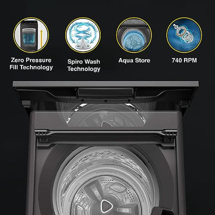 Whirlpool 7 Kg 5 Star Royal Fully-Automatic Top Loading Washing Machine (WHITEMAGIC ROYAL 7.0 GENX, Grey, Hard Water Wash, ZPF Technology) 