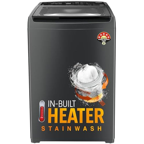 Whirlpool 8 Kg 5 Star Stainwash Royal Plus Fully Automatic Top Load Washing Machine (SW ROYAL PLUS H 8 KG GREY 10YMW with In-Built Heater) 