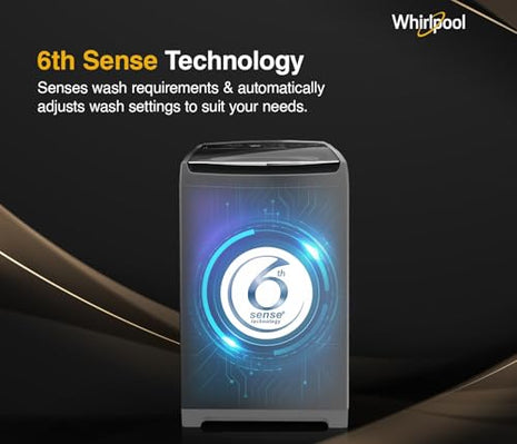 Whirlpool 8 Kg 5 Star Stainwash Royal Plus Fully Automatic Top Load Washing Machine (SW ROYAL PLUS H 8 KG GREY 10YMW with In-Built Heater) 