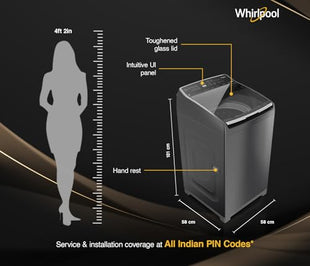 Whirlpool 8 Kg 5 Star Stainwash Royal Plus Fully Automatic Top Load Washing Machine (SW ROYAL PLUS H 8 KG GREY 10YMW with In-Built Heater) 