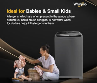 Whirlpool 8 Kg 5 Star Stainwash Royal Plus Fully Automatic Top Load Washing Machine (SW ROYAL PLUS H 8 KG GREY 10YMW with In-Built Heater) 
