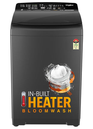 Whirlpool 9 Kg 5 Star BloomWash Royal Plus Fully Automatic Top Load Washing Machine (BW ROYAL PLUS H 9 KG GREY 10YMW with In-Built Heater) 