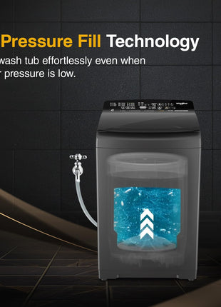 Whirlpool 9 Kg 5 Star BloomWash Royal Plus Fully Automatic Top Load Washing Machine (BW ROYAL PLUS H 9 KG GREY 10YMW with In-Built Heater) 