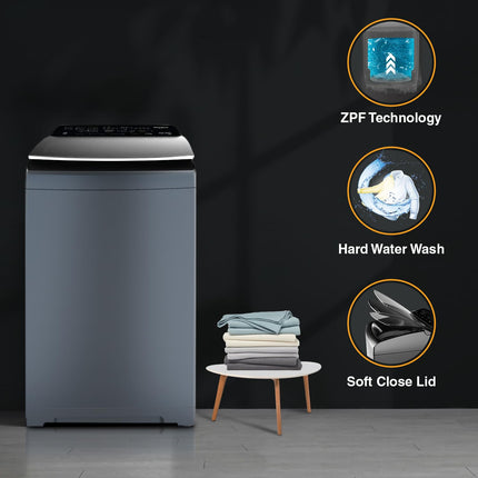 Whirlpool 9 Kg 5 Star Bloomwash Pro Fully-Automatic Top Loading Washing Machine - Built In Heater (360 BW PRO H 9.0 MIDNIGHT GREY 10YMW) 