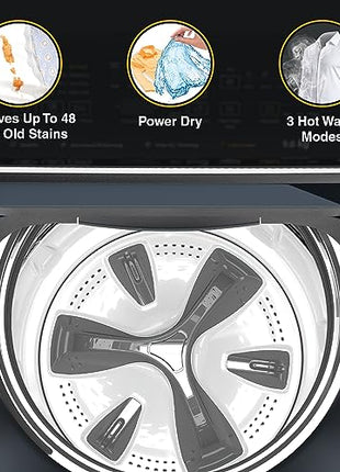 Whirlpool 9 Kg 5 Star Bloomwash Pro Fully-Automatic Top Loading Washing Machine - Built In Heater (360 BW PRO H 9.0 MIDNIGHT GREY 10YMW) 