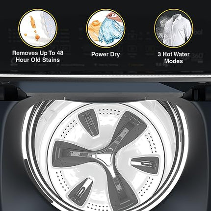 Whirlpool 9 Kg 5 Star Bloomwash Pro Fully-Automatic Top Loading Washing Machine - Built In Heater (360 BW PRO H 9.0 MIDNIGHT GREY 10YMW) 