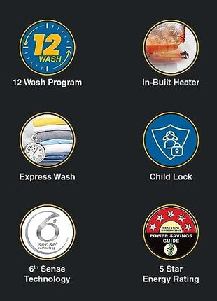 Whirlpool 9 Kg 5 Star Bloomwash Pro Fully-Automatic Top Loading Washing Machine - Built In Heater (360 BW PRO H 9.0 MIDNIGHT GREY 10YMW) 