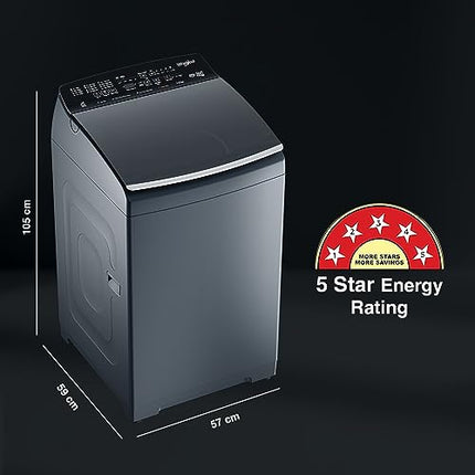 Whirlpool 9 Kg 5 Star Bloomwash Pro Fully-Automatic Top Loading Washing Machine - Built In Heater (360 BW PRO H 9.0 MIDNIGHT GREY 10YMW) 