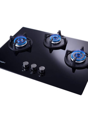 Whirlpool Hob 3 Burner Auto Ignition Gas Stove (Glass Ceramic, Elite Hybrid 703 Mt Gas Hob), Black 