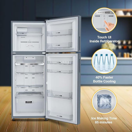 Whirlpool Intellifresh 259L 2 Star Frost Free Double Door Refrigerator (WHIRL REF FF IF INV ELT DF305 ILLUSIA STEEL 2S) 