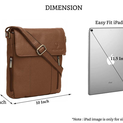 WildHorn Genuine Leather Sling Bag for Men | Stylish, Spacious & Built to Last | Adjustable Strap | 1-Year Warranty 