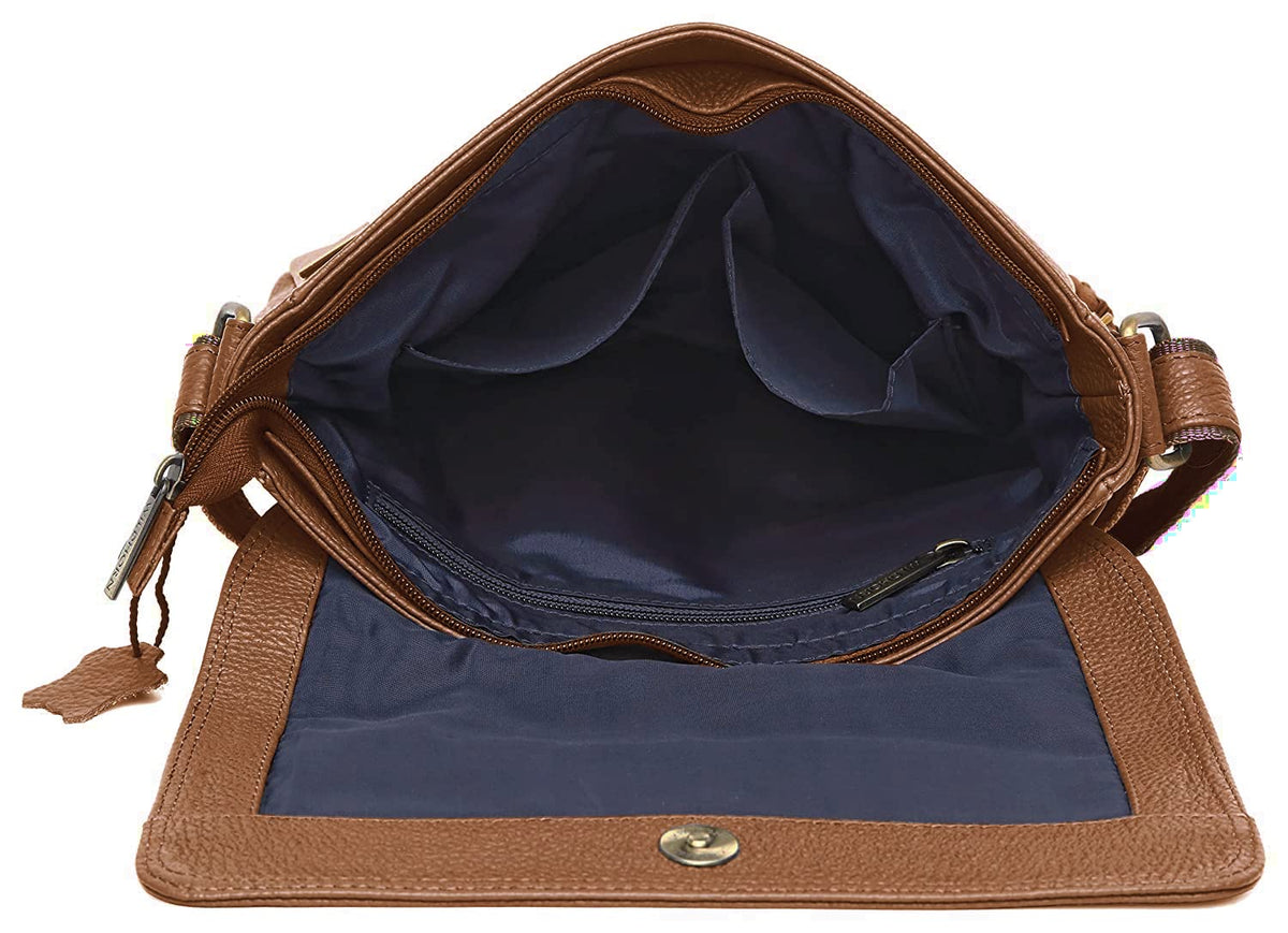 WildHorn Genuine Leather Sling Bag for Men | Stylish, Spacious & Built to Last | Adjustable Strap | 1-Year Warranty 