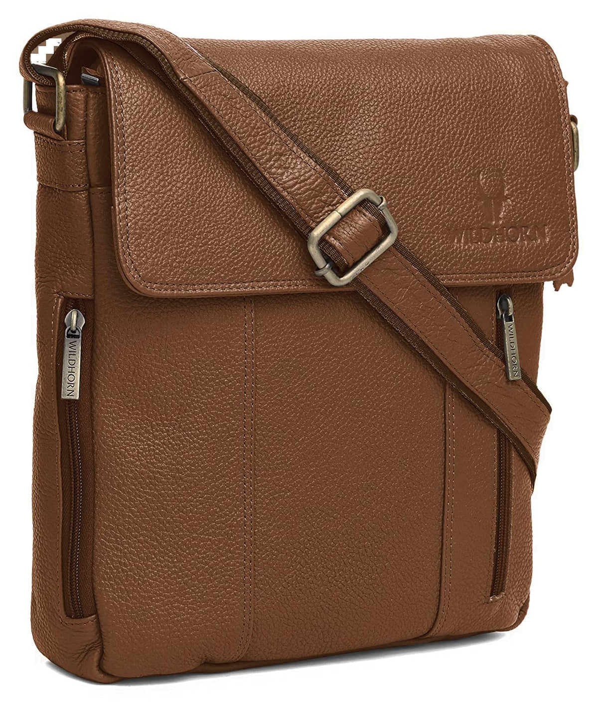 WildHorn Genuine Leather Sling Bag for Men | Stylish, Spacious & Built to Last | Adjustable Strap | 1-Year Warranty 