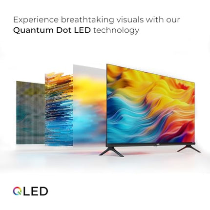 Wobble 109.22 cm (43 inches) QD Series 4K Ultra HD Smart QLED Google TV WB43GTAW9602QD (Black) 