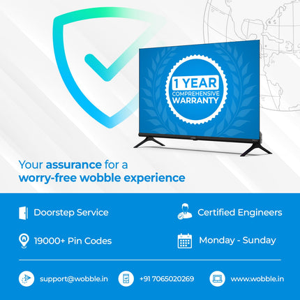 Wobble 109.22 cm (43 inches) QD Series 4K Ultra HD Smart QLED Google TV WB43GTAW9602QD (Black) 
