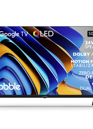 Wobble 127 cm (50 inches) QD Series 4K Ultra HD Smart QLED Google TV WB50GTAW9602QD (Black) 