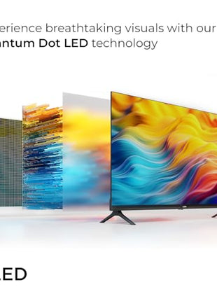 Wobble 127 cm (50 inches) QD Series 4K Ultra HD Smart QLED Google TV WB50GTAW9602QD (Black) 