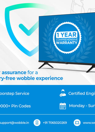 Wobble 127 cm (50 inches) QD Series 4K Ultra HD Smart QLED Google TV WB50GTAW9602QD (Black) 