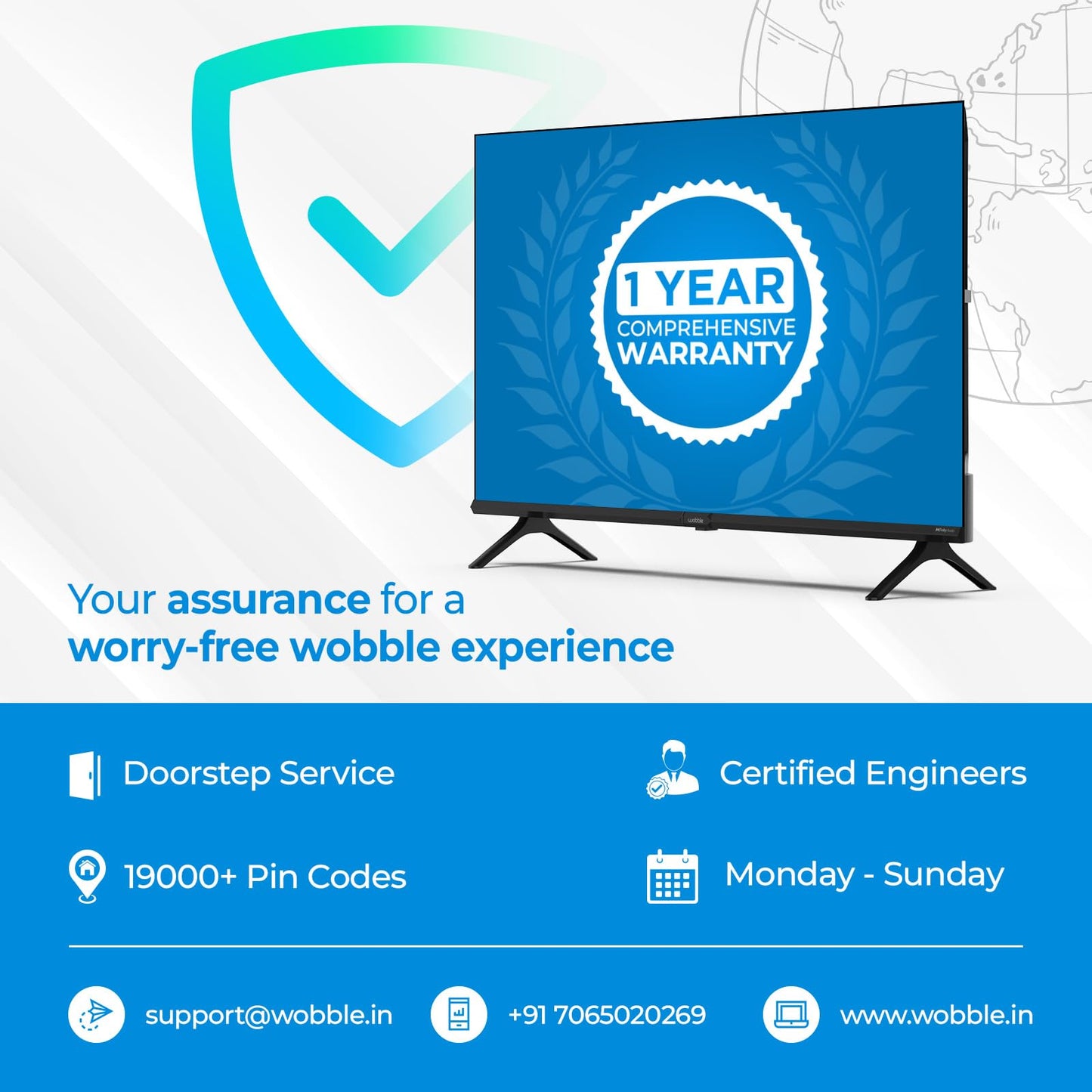 Wobble 127 cm (50 inches) QD Series 4K Ultra HD Smart QLED Google TV WB50GTAW9602QD (Black) 