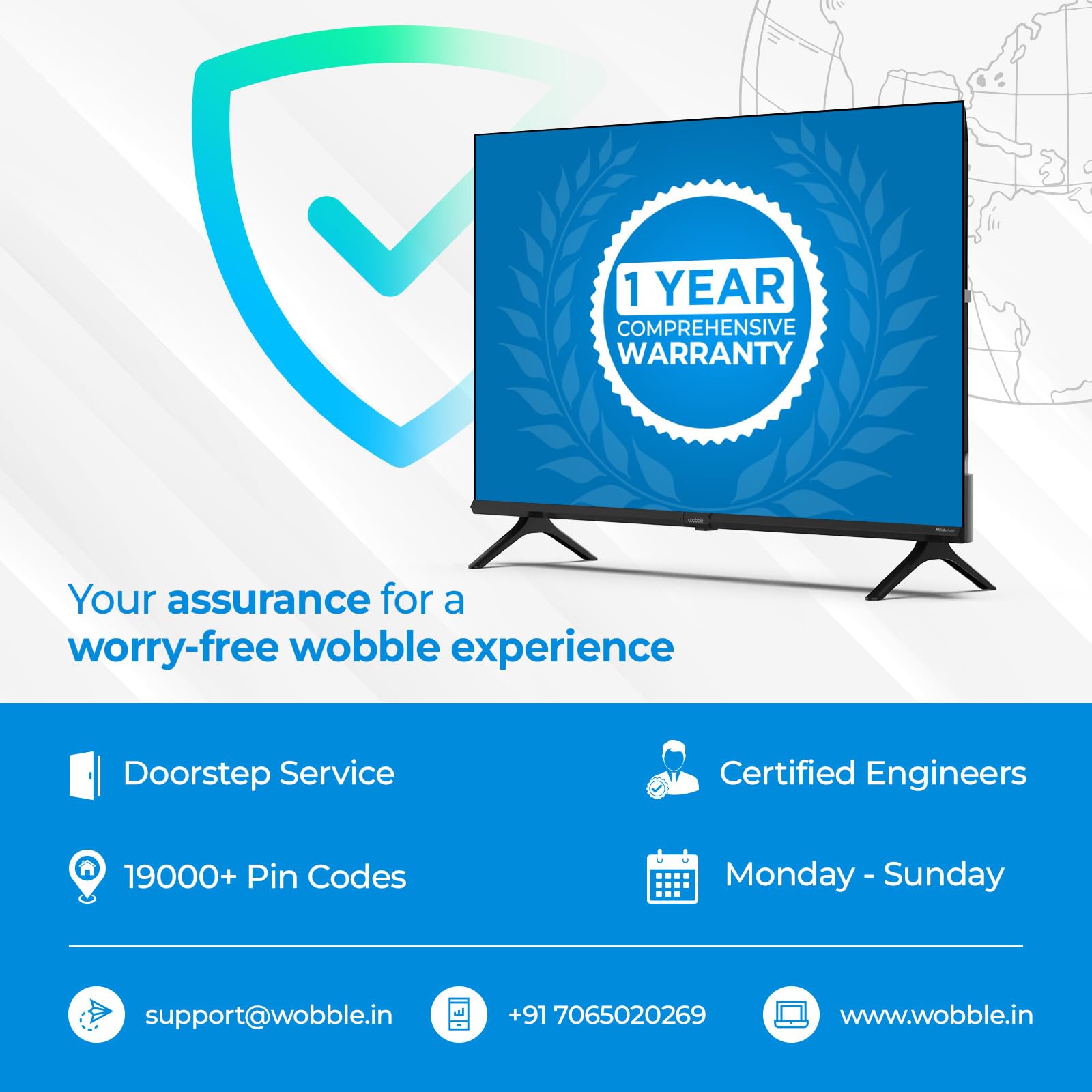 Wobble 127 cm (50 inches) QD Series 4K Ultra HD Smart QLED Google TV WB50GTAW9602QD (Black) 