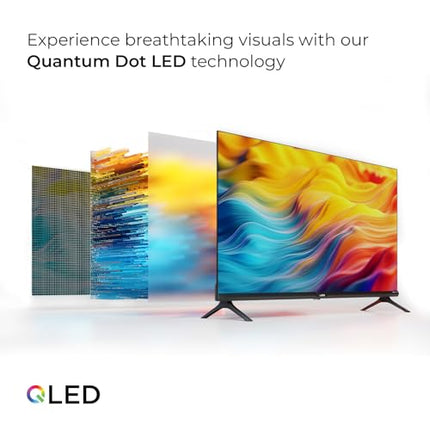 Wobble 139.7 cm (55 inches) QD Series 4K Ultra HD Smart QLED Google TV WB55GTAW9602QD (Black) 