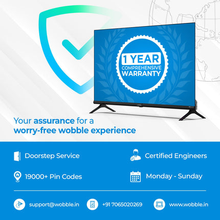 Wobble 139.7 cm (55 inches) QD Series 4K Ultra HD Smart QLED Google TV WB55GTAW9602QD (Black) 