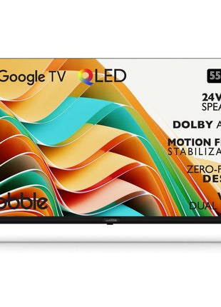 Wobble 139.7 cm (55 inches) QD Series 4K Ultra HD Smart QLED Google TV WB55GTAW9602QD (Black) 