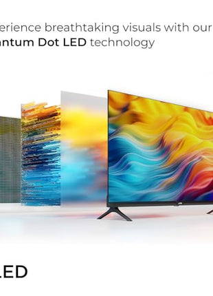 Wobble 139.7 cm (55 inches) QD Series 4K Ultra HD Smart QLED Google TV WB55GTAW9602QD (Black) 