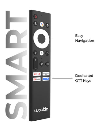 Wobble 139.7 cm (55 inches) QD Series 4K Ultra HD Smart QLED Google TV WB55GTAW9602QD (Black) 
