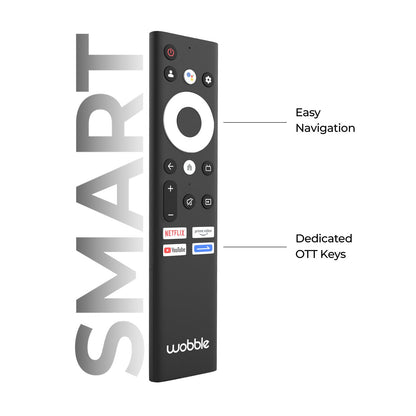 Wobble 139.7 cm (55 inches) QD Series 4K Ultra HD Smart QLED Google TV WB55GTAW9602QD (Black) 