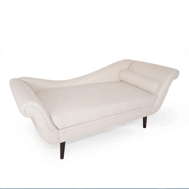 Wood Art City 2-Seater Rosewood Settee Sofa Diwan Couch Chaise Lounge (Beige, Off White) 2-Person Sofa 